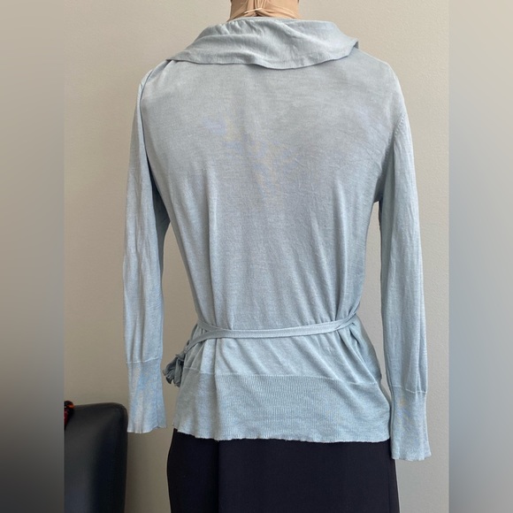 Vintage Sandra Angelozzi wrap around silk/cotton blend knit top. - Picture 5 of 8